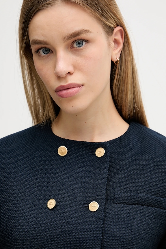 Tommy Hilfiger kurtka z dodatkiem wełny granatowy WW0WW47792