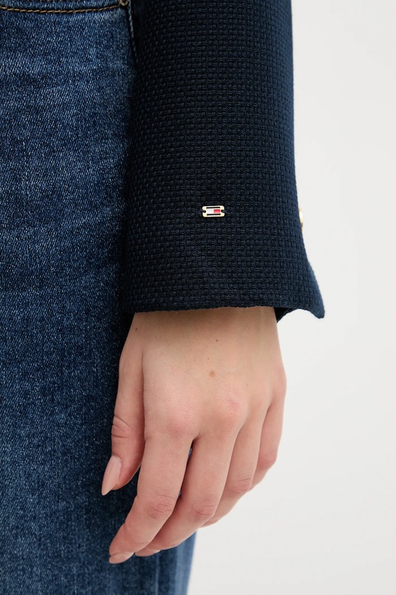 Tommy Hilfiger kurtka z dodatkiem wełny WW0WW47792 granatowy