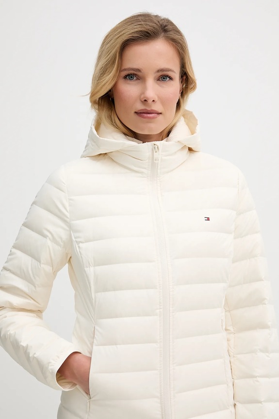 Tommy Hilfiger páperová bunda dámska béžová WW0WW47753