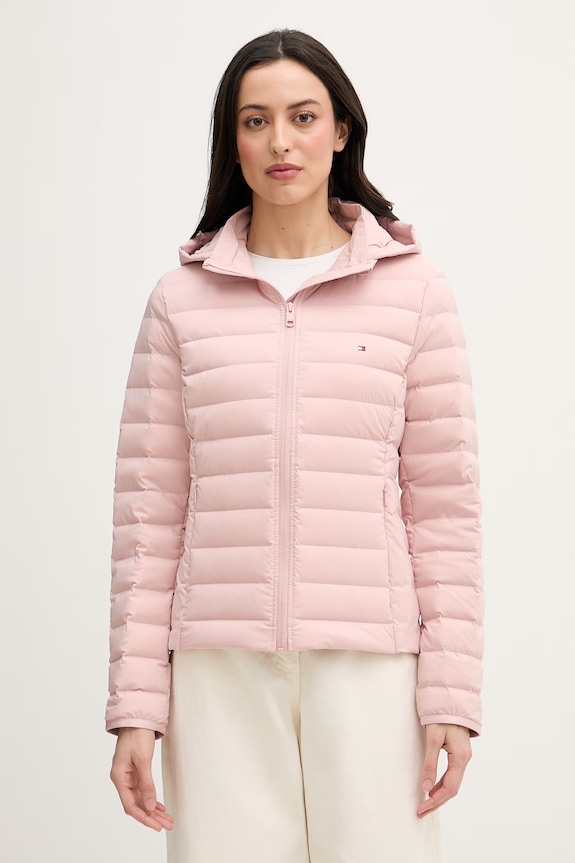 Tommy Hilfiger Geacă cu puf damska cu captuseala roz WW0WW47753