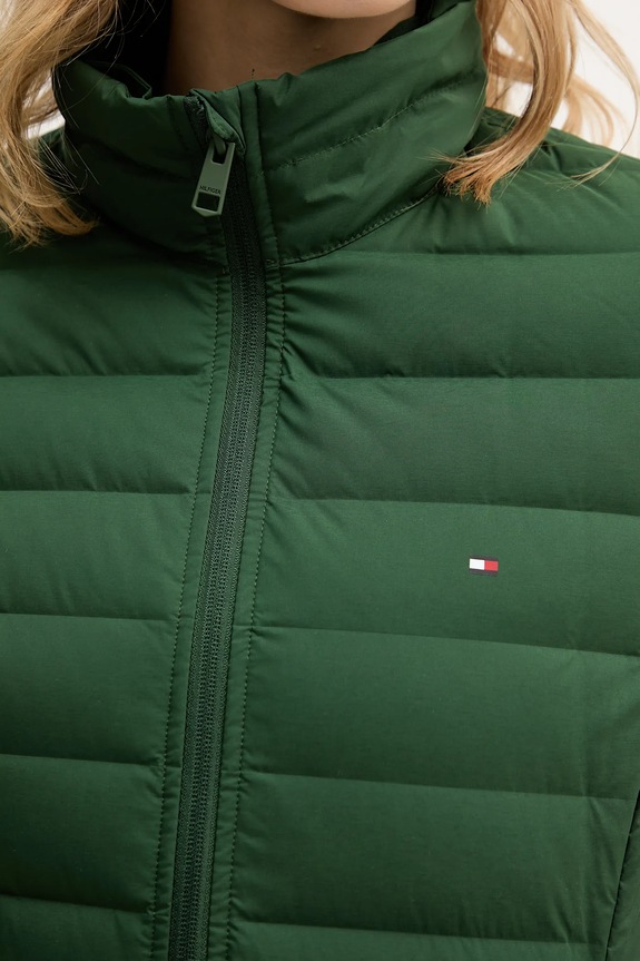 Tommy Hilfiger geacă cu puf damskă WW0WW47753 verde