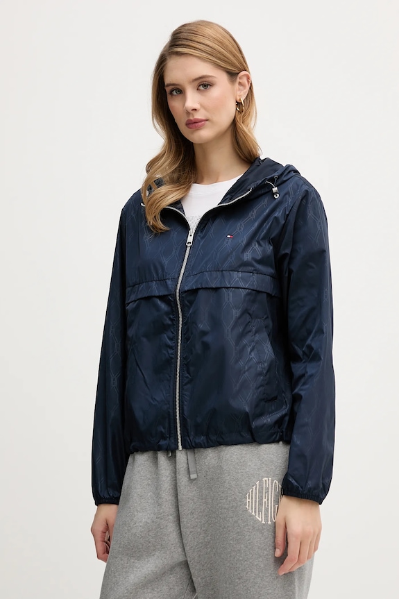 Bunda Tommy Hilfiger nezateplené tmavomodrá WW0WW48001