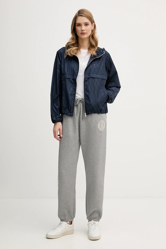 Bunda Tommy Hilfiger WW0WW48001 tmavomodrá SS26