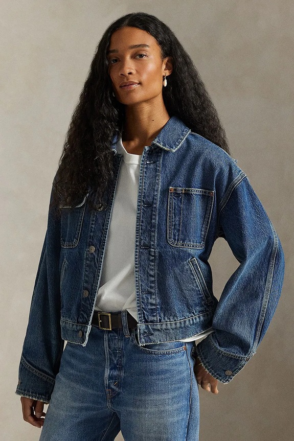 Polo Ralph Lauren geaca jeans necaptusit albastru 211A93907