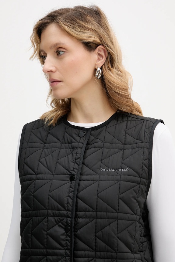 Αμάνικο μπουφάν Karl Lagerfeld K QUILT μαύρο B1W15042