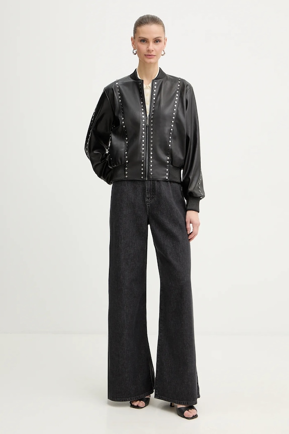 Karl Lagerfeld bomber dzseki B1W14036 fekete SS26