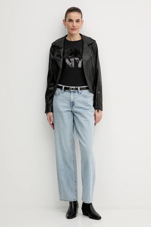 Dkny ramoneska DJ4J6026 czarny SS26
