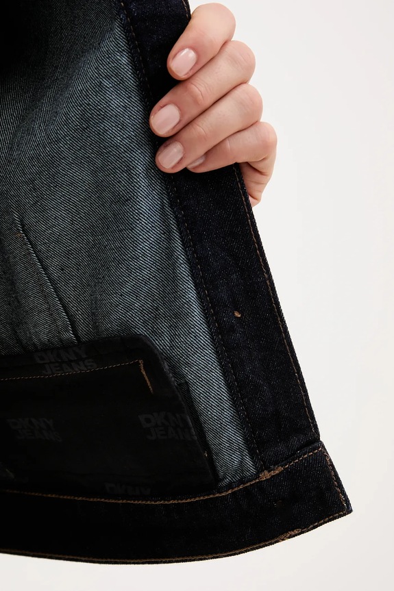 Τζιν μπουφάν Dkny σκούρο μπλε DJ5J6196