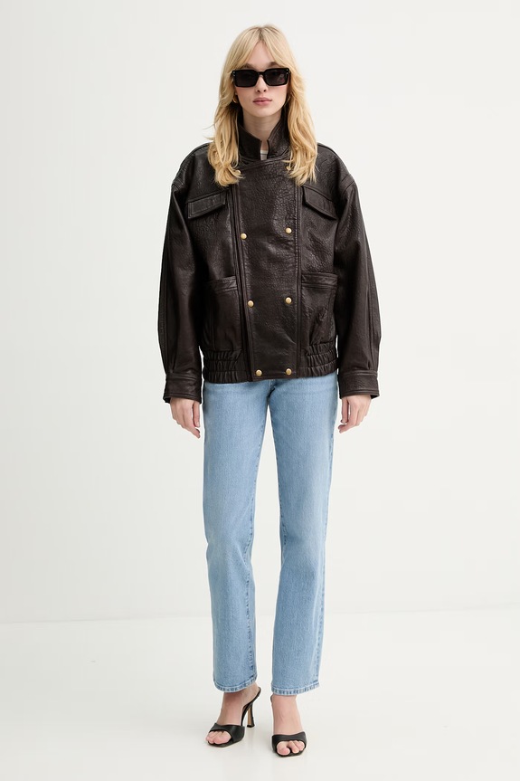 Bardot kurtka skórzana 60245JB brązowy SS26