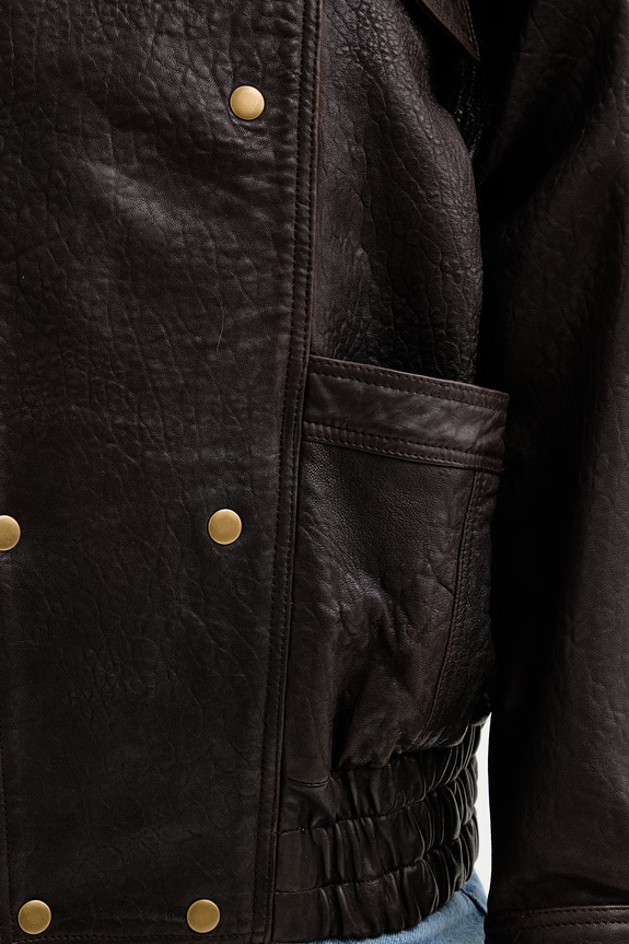 Bardot kurtka skórzana 60245JB brązowy