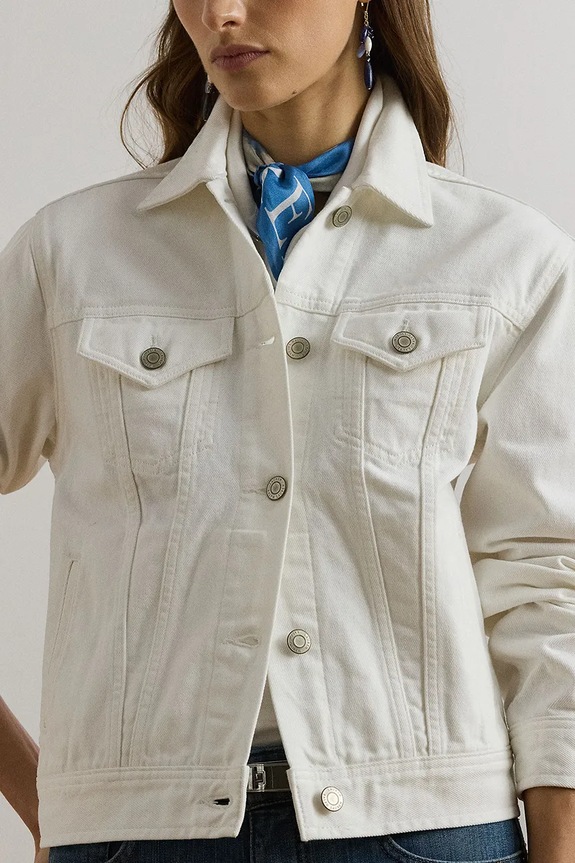 Džínová bunda Lauren Ralph Lauren bílá 200926087