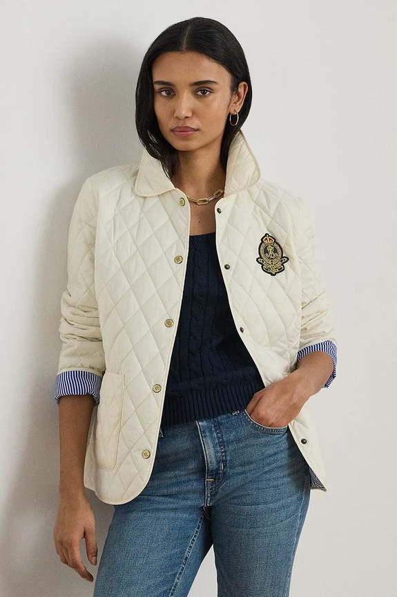 Lauren Ralph Lauren kurtka bez kaptura beżowy 297P10878