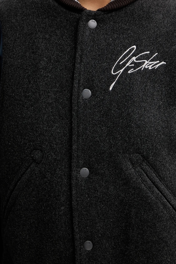 Bomber bunda s prímesou vlny G-Star Cropped Bomber D27339.E155 sivá