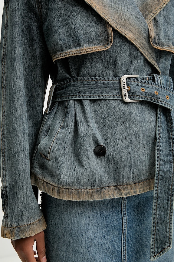 Miss Sixty palton jeans 6S4WJ02800 albastru