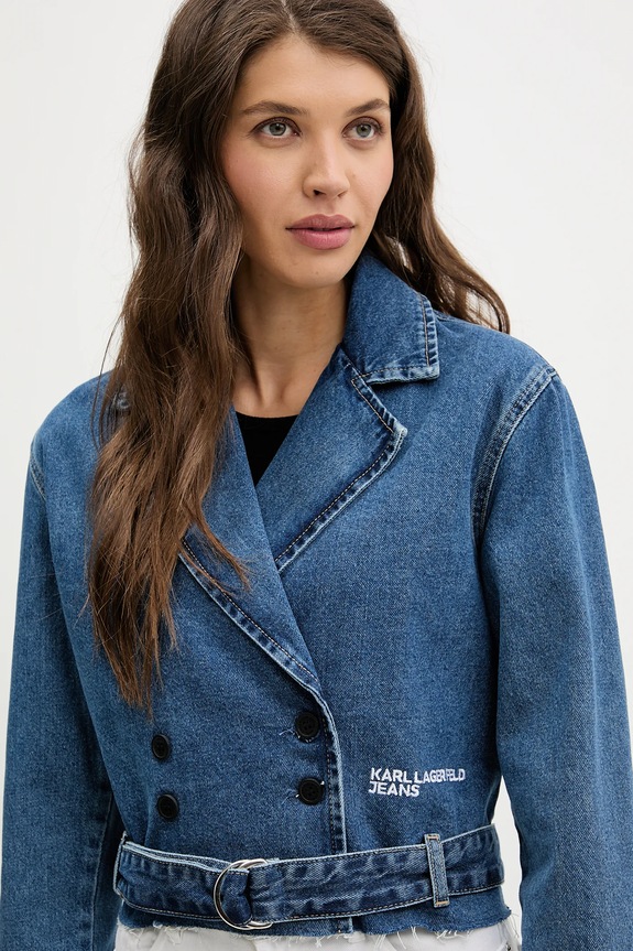 Rifľová bunda Karl Lagerfeld Jeans modrá B1W14040