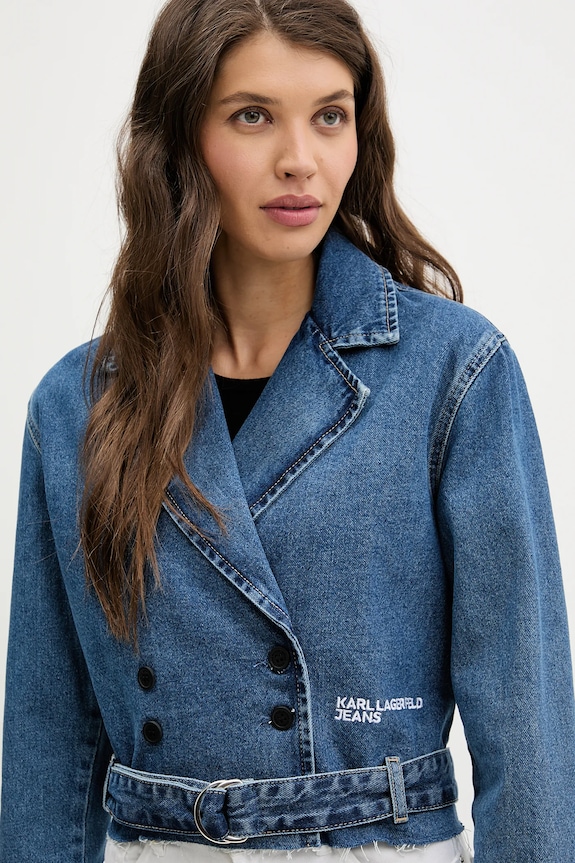 Rifľová bunda Karl Lagerfeld Jeans modrá B1W14040