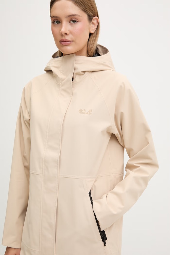 Jack Wolfskin płaszcz sportowy damski Onera 2L beżowy A65749