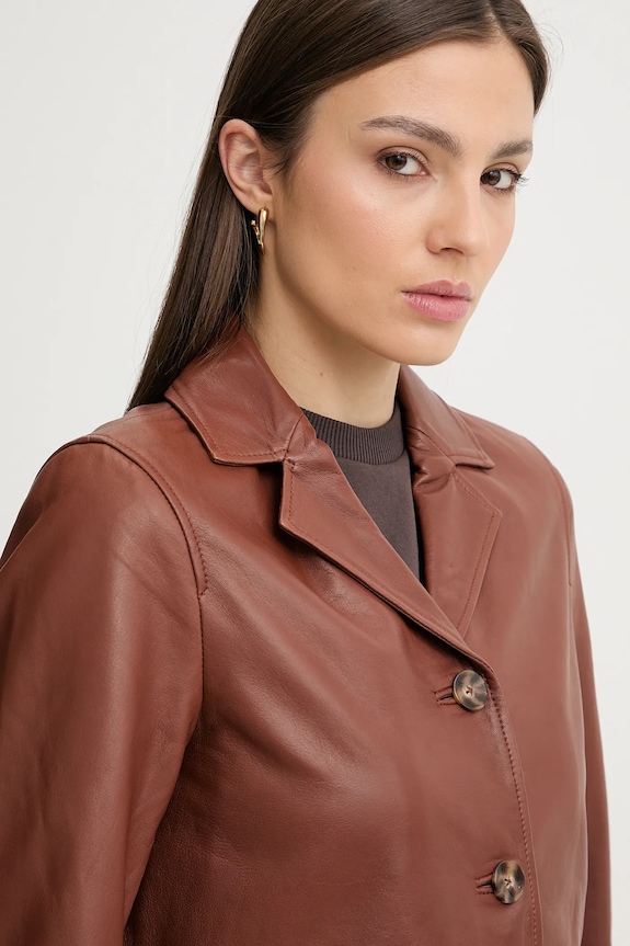 Kožená bunda Pedro del Hierro 5493062 hnedá