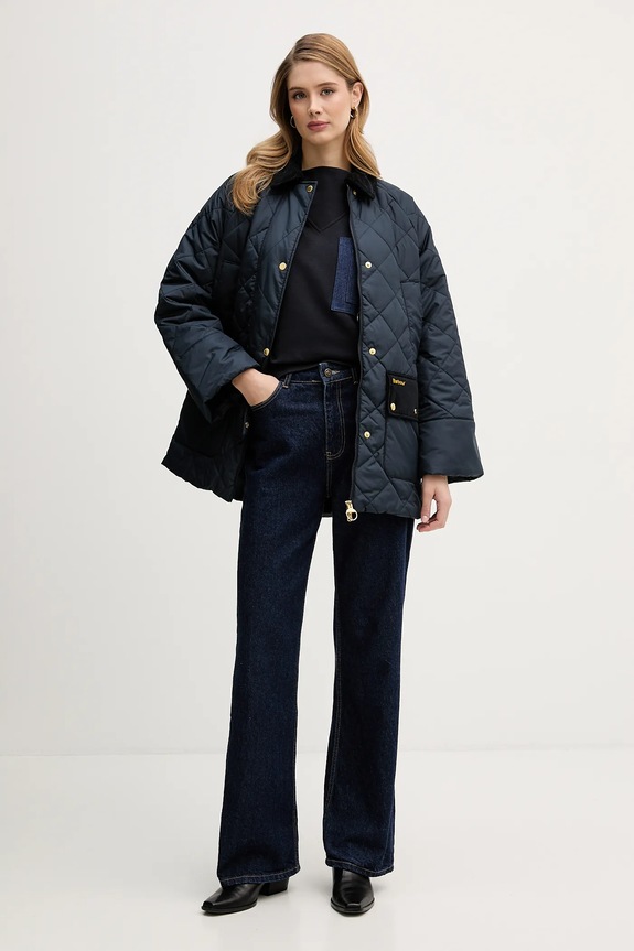 Barbour geacă Aldburgh LQU1885 bleumarin SS26