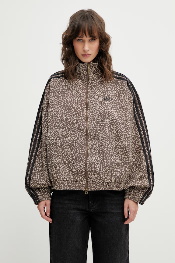 adidas Originals kurtka bawełniana bez kaptura brązowy KD2815