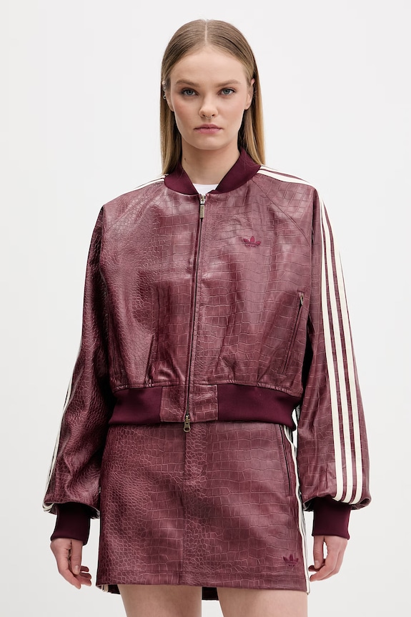 adidas Originals kurtka bomber nieocieplane bordowy KD8792
