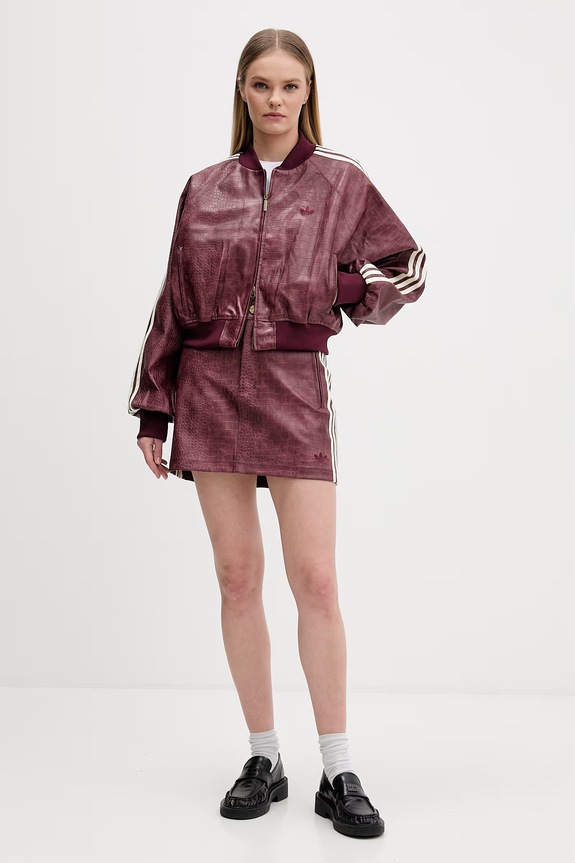 adidas Originals kurtka bomber KD8792 bordowy SS26