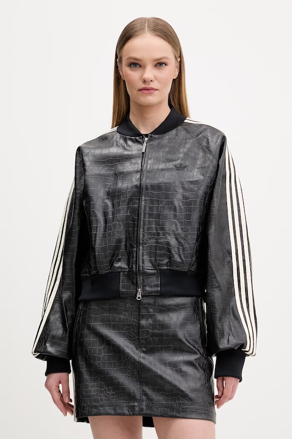 adidas Originals geacă bomber de femei cu captuseala negru KE5035