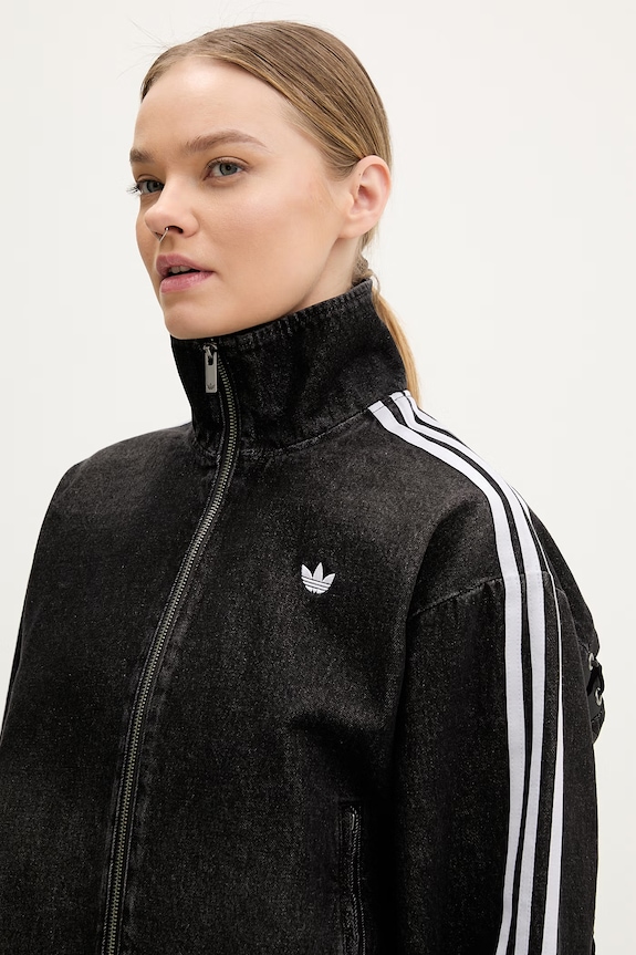 adidas Originals jachetă scurtă pentru femei, din denim negru KS1394