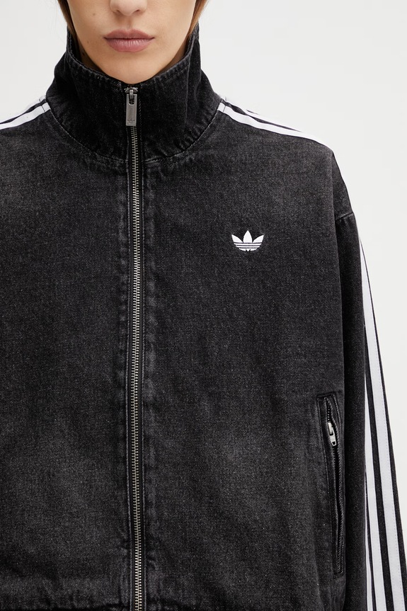 adidas Originals giacca corta da donna in jeans nero KS1394