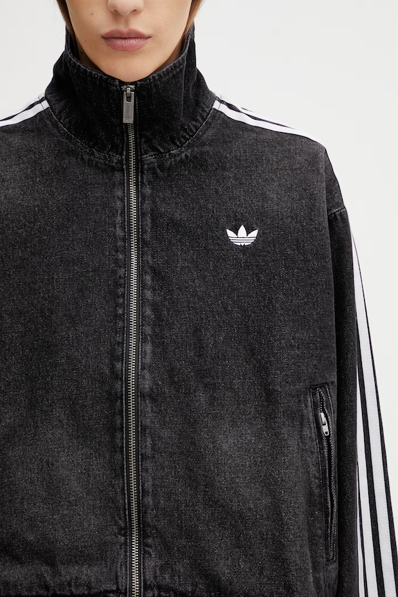 adidas Originals giacca corta da donna in jeans nero KS1394