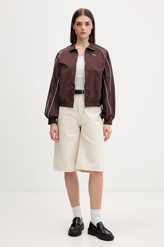 Puma kurtka damska Balloon Sleeve 634558 brązowy SS26