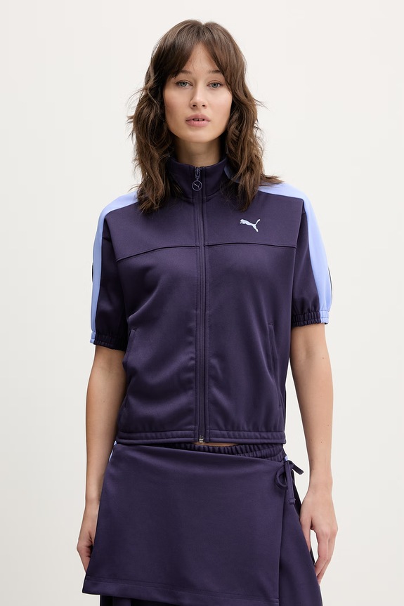 Mikina Puma Short Sleeve vzorovaný fialová 634621