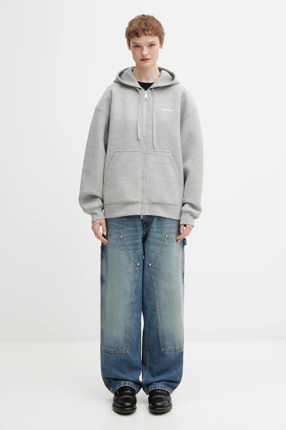 Суичър Carhartt WIP W Hooded Alda Jacket I036028.00DXX сив