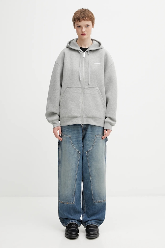 Суичър Carhartt WIP W Hooded Alda Jacket I036028.00DXX сив