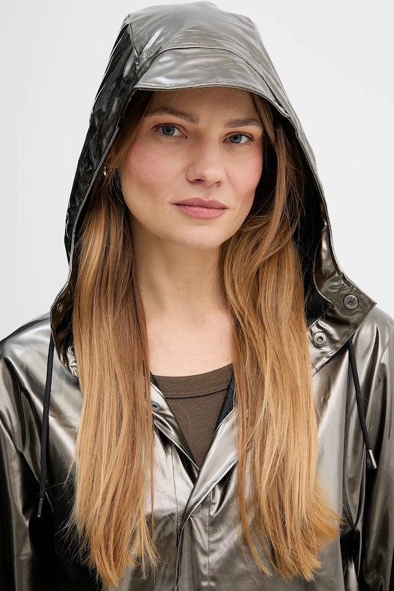 Rains geacă 12020 Long Jacket W3 maro 12020.150