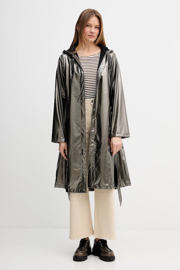 Rains kurtka 12040 A-Line Longer W Jacket W3 12040.150 brązowy SS26
