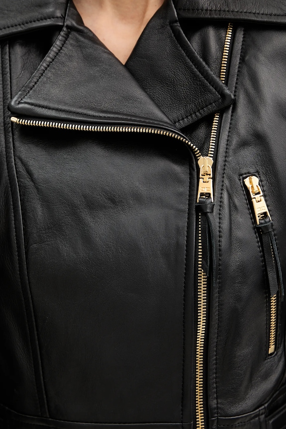 Elisabetta Franchi ramoneska skórzana GD57Z61E2 czarny