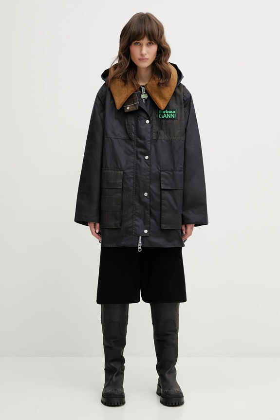 Куртка Barbour x Ganni Hooded Duffle Wax LWX1527NY71