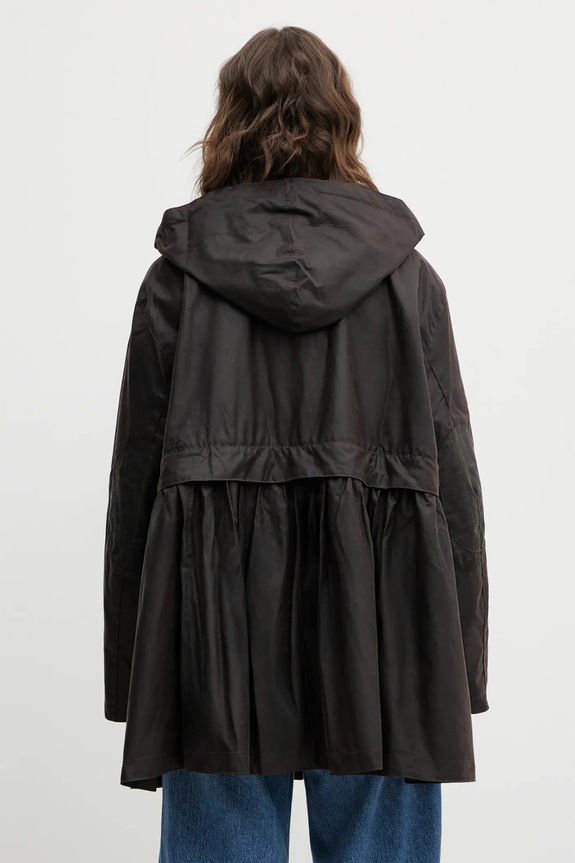 Clothing Barbour cotton jacket x Ganni Peplum Wax LWX1523BR71 brown