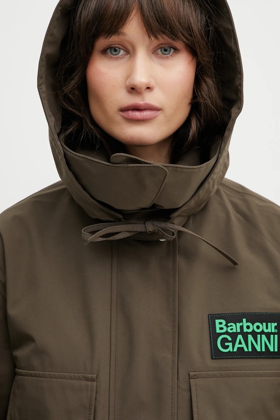 Barbour jacket x Ganni Waterproof Parka LWB0930OL91