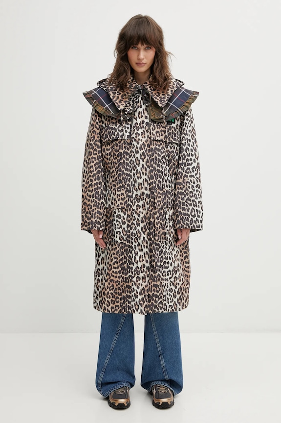 Куртка Barbour x Ganni Leopard Waterproof LWB0931BK11