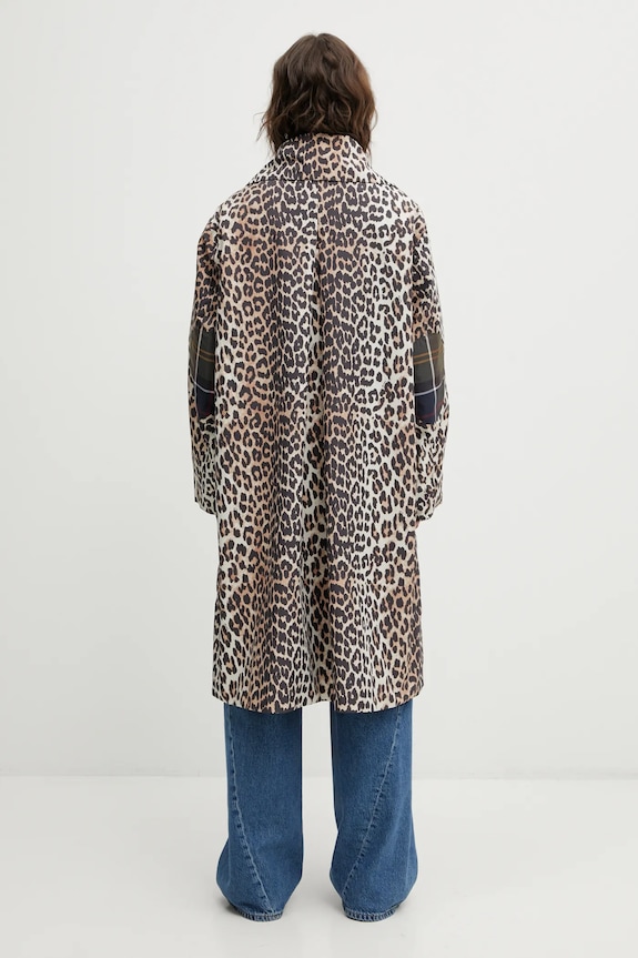 Куртка Barbour x Ganni Leopard Waterproof LWB0931BK11 коричневий