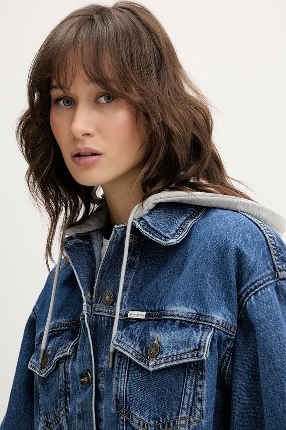 Джинсова куртка Guess Jeans блакитний W6RN11.D5R2C