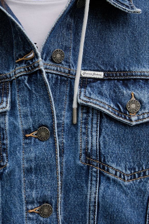 Джинсова куртка Guess Jeans W6RN11.D5R2C блакитний