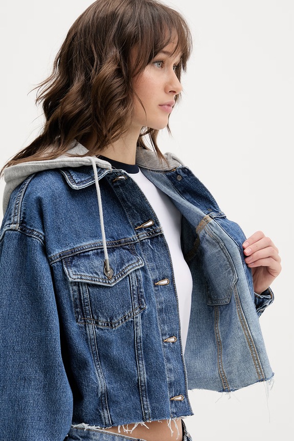 Джинсова куртка Guess Jeans W6RN11.D5R2C