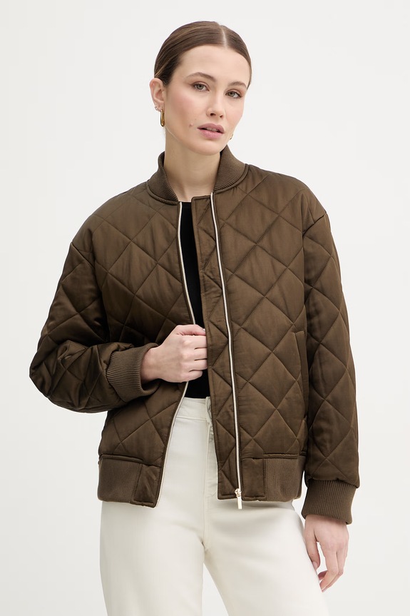 Τζάκετ bomber με προσθήκη λινού IBlues PRIMO πράσινο 2617481021200