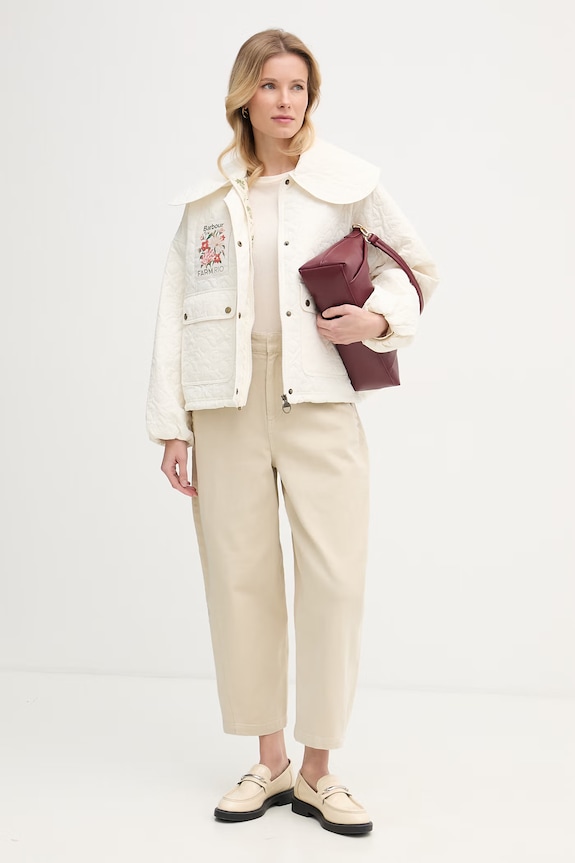 Barbour prechodná bunda dámska x Farm Rio LQU1906 béžová SS26