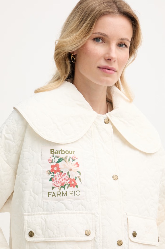 Barbour prechodná bunda dámska x Farm Rio béžová LQU1906