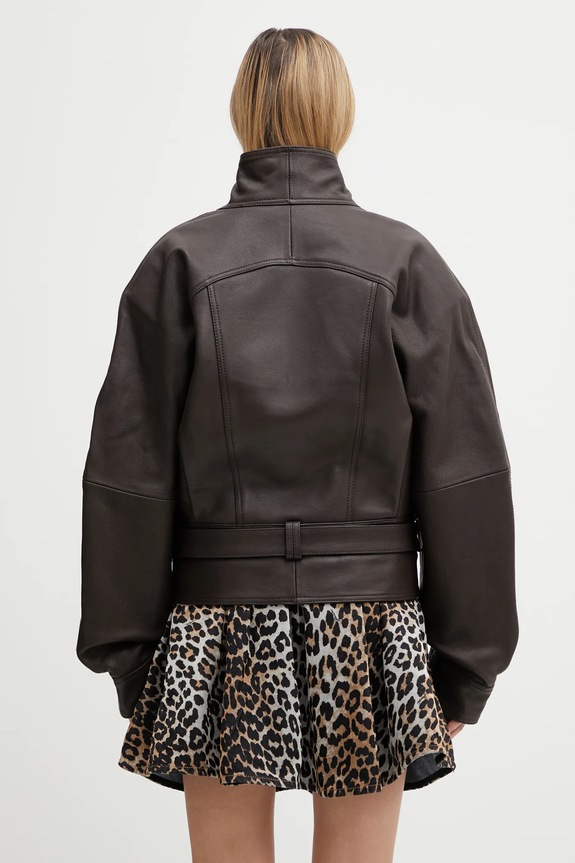 Clothing Rotate leather jacket 1155781667 brown