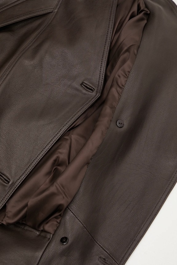 Rotate leather jacket 1155781667 brown